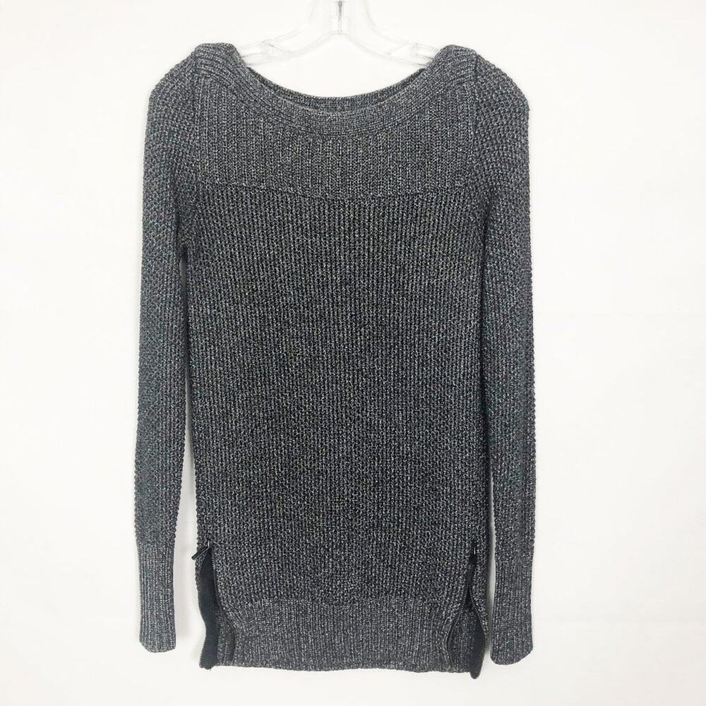 Calvin Klein Metallic Long Length Chic Elegant Feminine Party Event Sweater XS